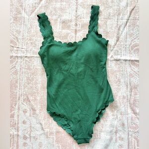 Aerie Waffle Scalloped One Piece Swimsuit